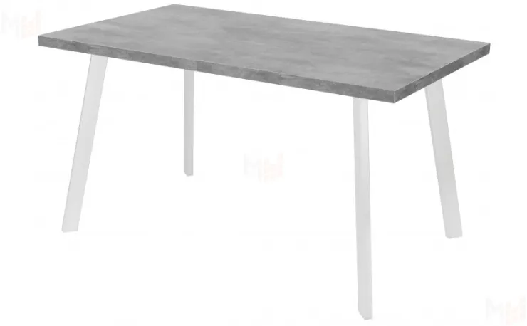 Стол раскладной Лаки Лофт 140 Бетон/Белый