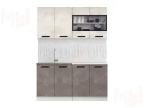 Кухня Рио New 1,6 (490) ЛДСП Бетон светлый/темный