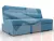 Диван прямой Лига-107 (160) ( Амур 10 голубой )