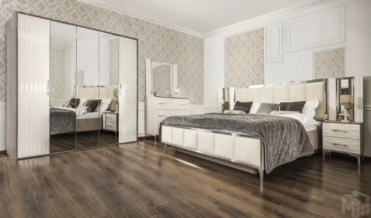 Шкаф  Гравита 5-дверный белый глянец