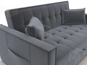 Диван прямой Лига-104 (140) ( SEVEN 17 серый )