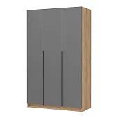Шкаф для одежды ШК-02 Лион 3-х створчатый, дуб крафт/графит