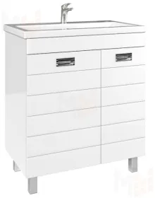 Тумба под умывальник "Elen 75" Cube c корзиной для белья Домино