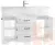 Тумба под умывальник "Классика 120" RICH белое дерево Домино