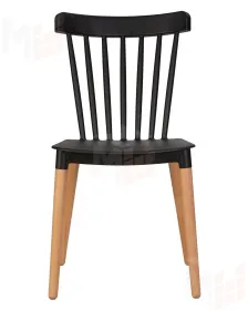 Стул обеденный DOBRIN THEO (ножки светлый бук, цвет черный (B-03))
