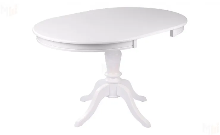 Обеденная группа стол Элат D90 Белый и 2 стула Арктос Белый/Бежевый жаккард