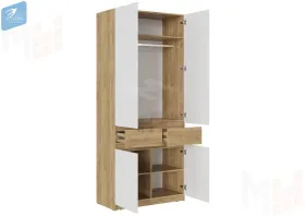 Шкаф Бостон ШК-001 (МДФ белый глянец)