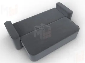 Диван прямой Лига-118 НПБ ( SEVEN 17 серый )