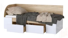 Кровать-софа КР900  Беатрис Сонома-Белый глянец