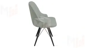 Стул Гранд К3 Черный муар, Велюр Confetti Silver
