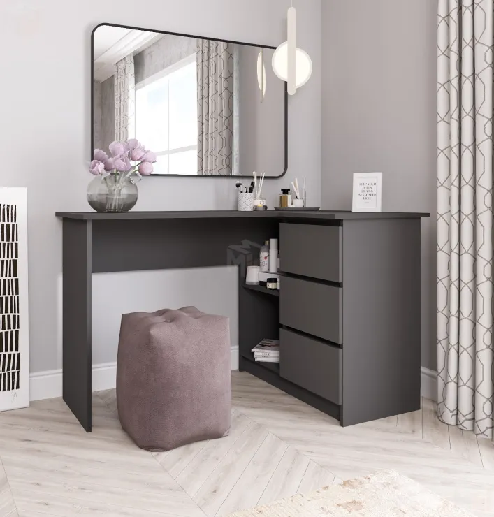 Стол письменный угловой Мори МС-16 графит