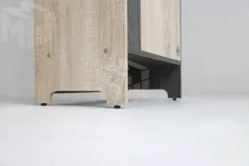 Шкаф Гретта 3 Ясень Черный/Дуб Сонома