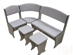 Кухонный уголок Весна с раскладным столом (беленый дуб)