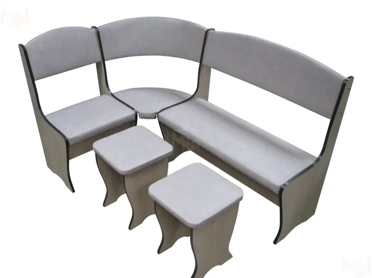 Кухонный уголок Весна с раскладным столом (беленый дуб)