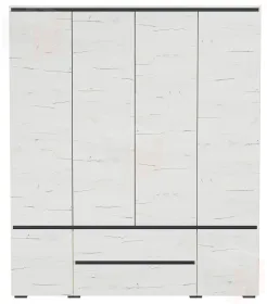  Шкаф ГРЕТТА 6С2Я  Дуб Крафт белый-Антрацит