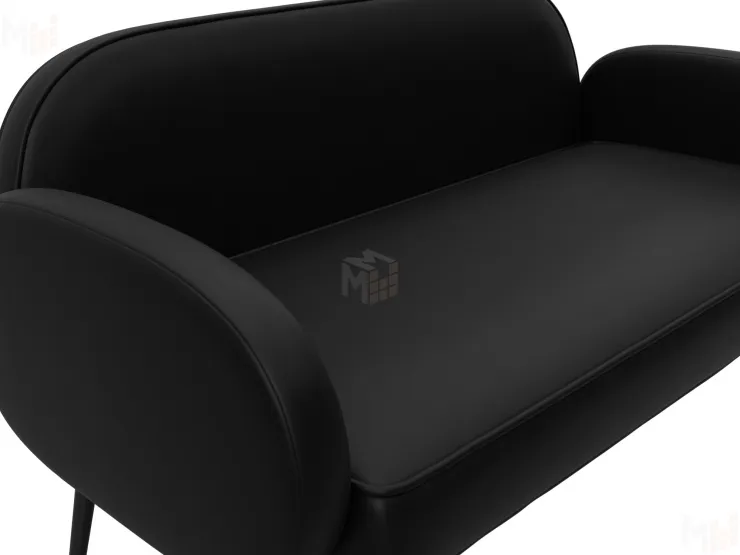 Диван прямой Лига-086 ( GRIFON 18 черный )