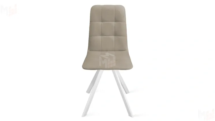 Стул Аспен К2 Белый матовый, Велюр Confetti Smoke