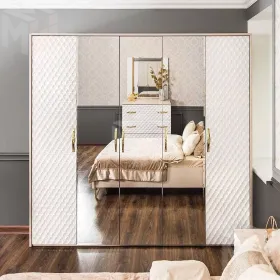 Шкаф Lara 5-дверный белый глянец