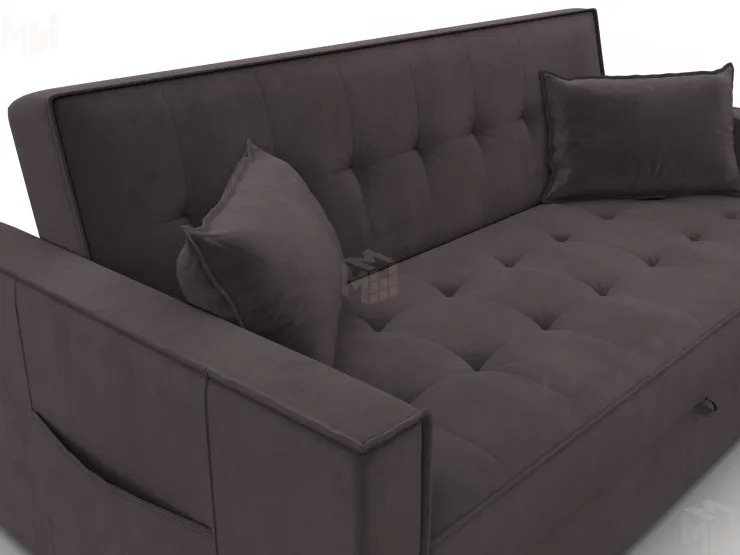 Диван прямой Лига-104 (160) ( SEVEN 727 коричневый )