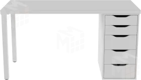 Стол письменный Ингар 2/5Т  белый