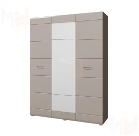 Шкаф Ненси 3-х дверный (венге/капучино глянец)