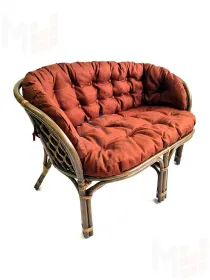 Диван Багама с полной коричневой подушкой