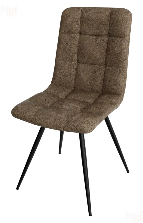 Стул Чили (замша карамель, ноги конус черный)