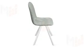Стул Шерри К2 Белый матовый, Велюр Confetti Silver