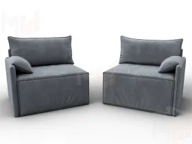 Диван прямой модульный Лига-106 ( TOWER 10 серый )