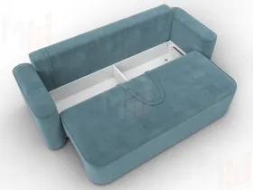 Диван прямой Лига-118 НПБ ( SEVEN 113 бирюзовый )