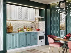 Кухня Ирина 1,8 белый/голубой