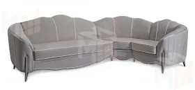 Диван Гравита угловой 3-у-1 серый серебро