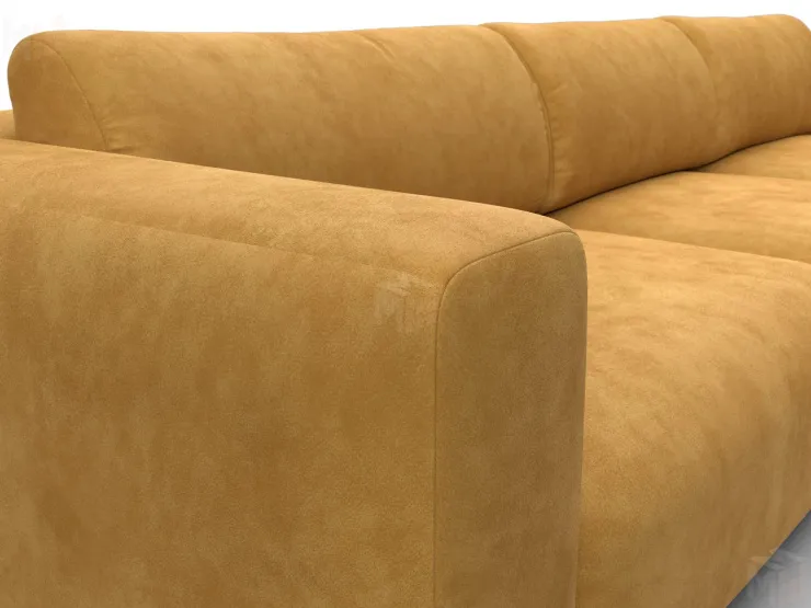 Диван угловой Лига-066 НПБ Лонг угол правый ( BRUT 10 желтый )