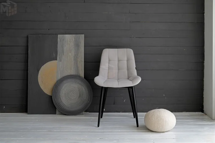 Стул Президент серый велюр