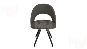 Стул Гэтсби К4  Черный муар, Велюр Confetti  Stone