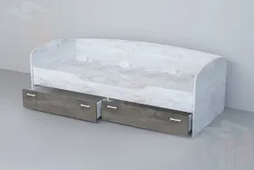 Кровать 016 Эго Бетон Светлый/Камень Темный