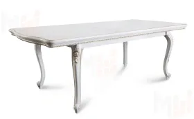 Стол Натали прямоугольный белый глянец