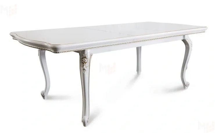Стол Натали прямоугольный белый глянец