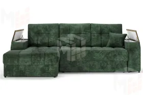 Угловой диван-кровать Лас-Вегас Зеленый левый
