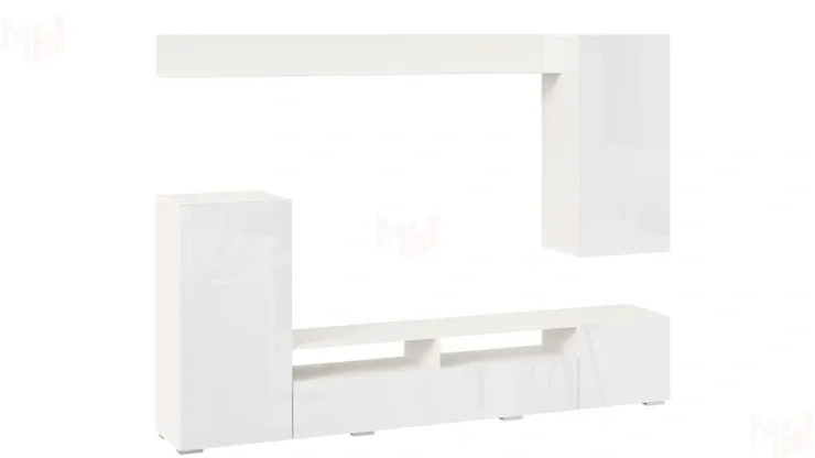 Гостиная Моретти Белый, Белый глянец