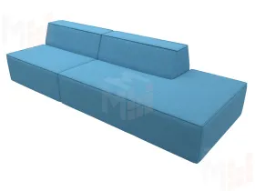 Диван прямой модульный Монс Модерн правый ( Амур голубой )