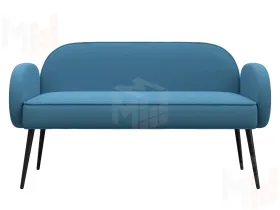 Диван прямой Лига-086 ( Амур 10 голубой )