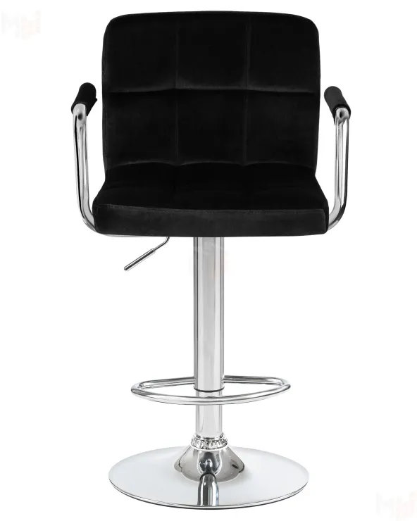 Стул барный DOBRIN KRUGER ARM (черный велюр (MJ9-101))