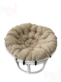 Кресло Папасан 23/01, цвет: белый