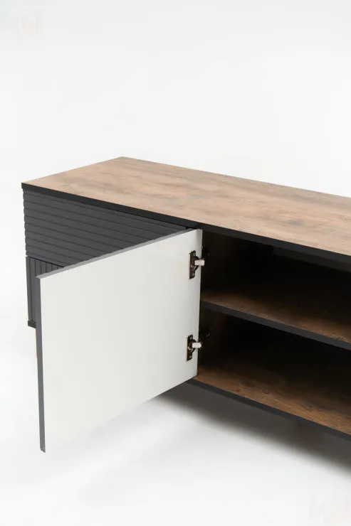 Тумба под ТВ Копенгаген с дверцей (дуб самдал/серый графит)