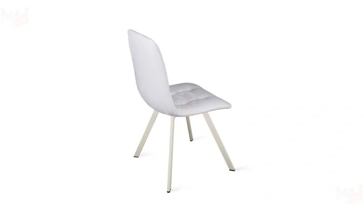 Стул Бруно (паук Т2) Бежевый муар, Кожзам Белый