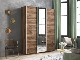 Шкаф-купе Прайм 3-х дверный ЛДСП, Зеркало 210 см