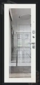 Входная металлическая дверь Флэш с зеркалом Off-white