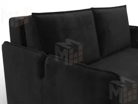 Диван прямой Лига-117 ( SEVEN 35 черный )