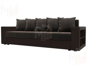 Диван прямой Дубай Лайт ( Коричневый\Коричневый )